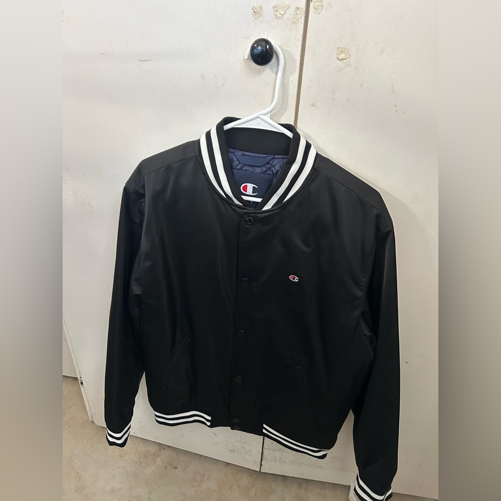 Champion Black Jacket with Logo